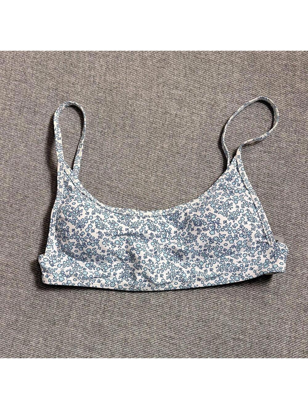 SHEIN Blue Floral Sport Bikini Top Medium 💙